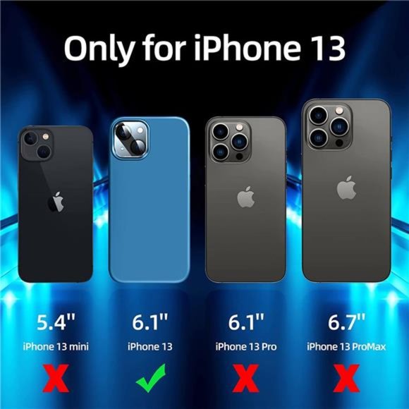 5 in 1 Designed for iPhone 13 Case, with 2 Pack Screen & Camera Lens Protector - Picture 6 of 6